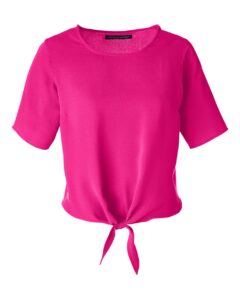 Devon & Jones DP617W Women’s Perfect Fit™ Tie Front Blouse – Crown Raspberry