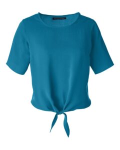 Devon & Jones DP617W Women’s Perfect Fit™ Tie Front Blouse – Dark Teal
