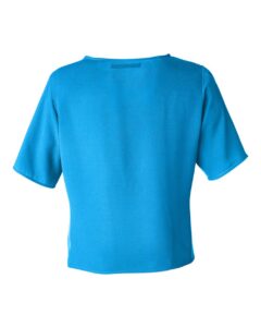 Devon & Jones DP617W Women’s Perfect Fit™ Tie Front Blouse – Ocean Blue (back)