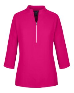 Devon & Jones DP611W Women’s Perfect Fit™  Three-Quarter Sleeve Crepe Tunic – Crown Raspberry