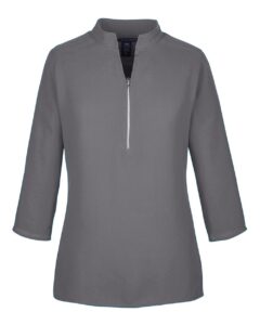 Devon & Jones DP611W Women’s Perfect Fit™  Three-Quarter Sleeve Crepe Tunic – Graphite