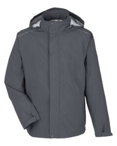 CORE365 CE712 Men’s Barrier Packable Rain Jacket – Carbon