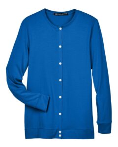 Devon & Jones DP181W Women’s Perfect Fit™ Ribbon Cardigan – French Blue