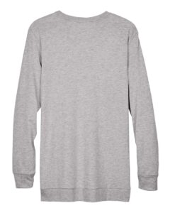 Devon & Jones DP181W Women’s Perfect Fit™ Ribbon Cardigan – Grey Heather (back)