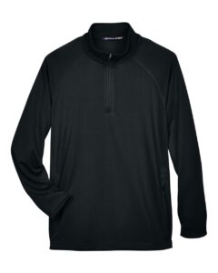 Devon & Jones DG440 Men’s Stretch Tech-Shell® Compass Quarter-Zip Pullover – Black