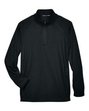 Devon & Jones DG440 Men’s Stretch Tech-Shell® Compass Quarter-Zip Pullover – Black