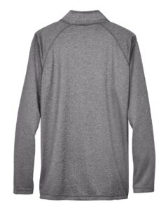 Devon & Jones DG440 Men’s Stretch Tech-Shell® Compass Quarter-Zip Pullover – Dark Grey Heather (back)