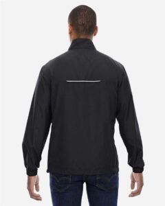 CORE365 88183T Men’s Tall Techno Lite Motivate Unlined Lightweight Jacket – Black (on model back)