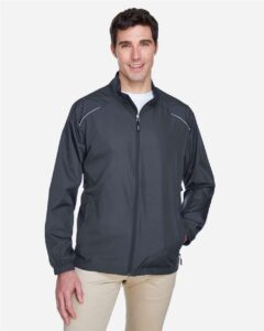 CORE365 88183T Men’s Tall Techno Lite Motivate Unlined Lightweight Jacket – Carbon (on model)