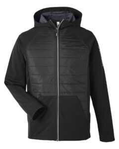 CORE365 CE808 Unisex Techno Lite Hybrid Hooded Jacket – Black