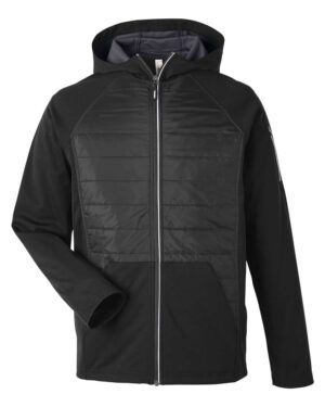 CORE365 CE808 Unisex Techno Lite Hybrid Hooded Jacket – Black