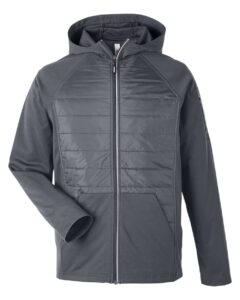 CORE365 CE808 Unisex Techno Lite Hybrid Hooded Jacket – Carbon