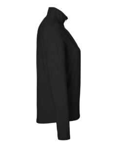 Devon & Jones DG425W Women’s Raleigh Stretch Quarter-Zip Pullover – Black (side)