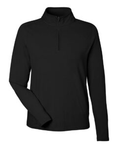 Devon & Jones DG425W Women’s Raleigh Stretch Quarter-Zip Pullover – Black
