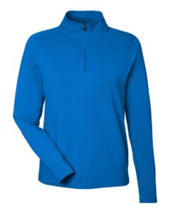 Devon & Jones DG425W Women’s Raleigh Stretch Quarter-Zip Pullover – French Blue