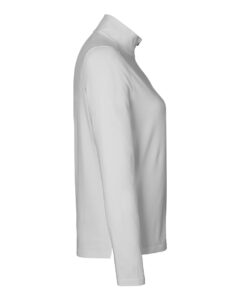Devon & Jones DG425W Women’s Raleigh Stretch Quarter-Zip Pullover – Grey (side)