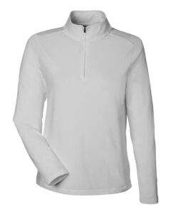 Devon & Jones DG425W Women’s Raleigh Stretch Quarter-Zip Pullover – Grey