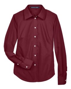 Devon & Jones D620W Women’s Crown Collection® Broadcloth Woven Dress Shirt – Burgundy