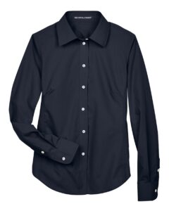 Devon & Jones D620W Women’s Crown Collection® Broadcloth Woven Dress Shirt – Navy
