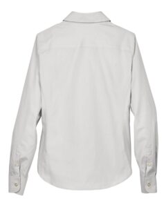 Devon & Jones D620W Women’s Crown Collection® Broadcloth Woven Dress Shirt – Silver (back)
