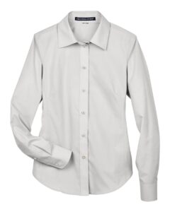 Devon & Jones D620W Women’s Crown Collection® Broadcloth Woven Dress Shirt – Silver