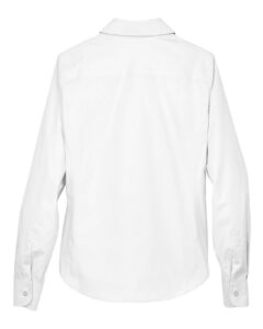 Devon & Jones D620W Women’s Crown Collection® Broadcloth Woven Dress Shirt – White (back)