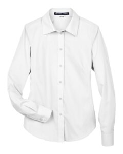 Devon & Jones D620W Women’s Crown Collection® Broadcloth Woven Dress Shirt – White