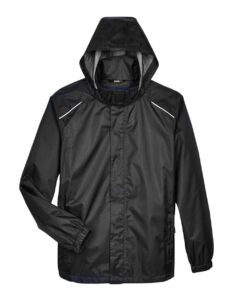CORE365 88185 Men’s Climate Seam Sealed Lightweight Variegated Ripstop Jacket – Black