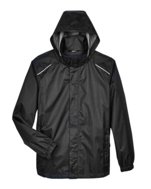 CORE365 88185 Men’s Climate Seam Sealed Lightweight Variegated Ripstop Jacket – Black