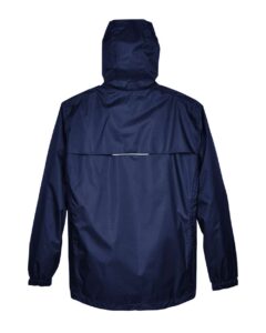 CORE365 88185 Men’s Climate Seam Sealed Lightweight Variegated Ripstop Jacket – Classic Navy (back)