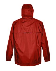 CORE365 88185 Men’s Climate Seam Sealed Lightweight Variegated Ripstop Jacket – Classic Red (back)