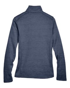 Devon & Jones DG798W Women’s Newbury Mélange Fleece Quarter-Zip Pullover – Navy Heather (back)
