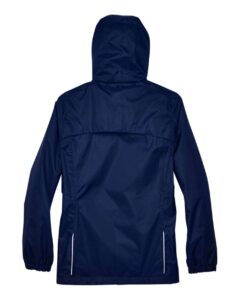 CORE365 78185 Women’s Climate Seam-Sealed Lightweight Variegated Ripstop Jacket – Classic Navy (back)