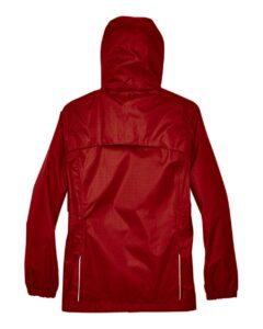 CORE365 78185 Women’s Climate Seam-Sealed Lightweight Variegated Ripstop Jacket – Classic Red (back)