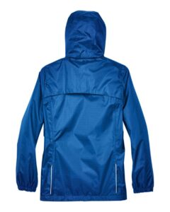 CORE365 78185 Women’s Climate Seam-Sealed Lightweight Variegated Ripstop Jacket – True Royal (back)