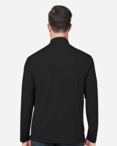 Devon & Jones DG425 Men’s Raleigh Stretch Quarter-Zip Pullover – Black (on model back)