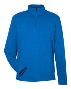 Devon & Jones DG425 Men’s Raleigh Stretch Quarter-Zip Pullover – French Blue
