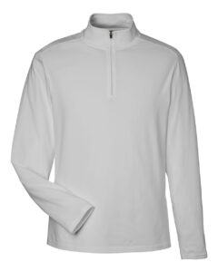 Devon & Jones DG425 Men’s Raleigh Stretch Quarter-Zip Pullover – Grey