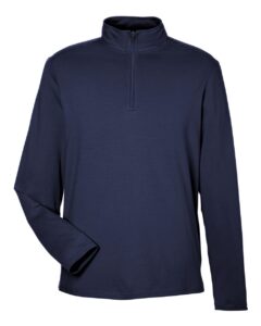 Devon & Jones DG425 Men’s Raleigh Stretch Quarter-Zip Pullover – Navy
