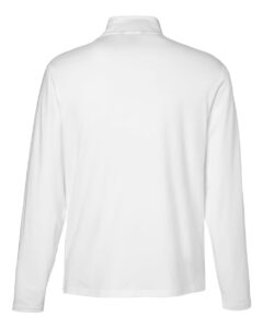 Devon & Jones DG425 Men’s Raleigh Stretch Quarter-Zip Pullover – White (back)