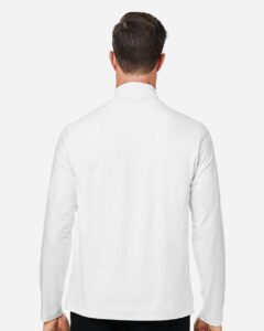 Devon & Jones DG425 Men’s Raleigh Stretch Quarter-Zip Pullover – White (on model back)