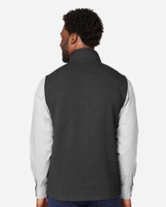 Devon & Jones DG706 Men’s New Classics® Charleston Hybrid Vest – Black/ Melange Black (on model back)
