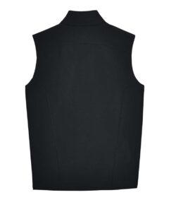 CORE365 CE701 Men’s Cruise Two-Layer Fleece Bonded Soft Shell Vest – Black (back)