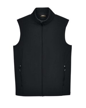 CORE365 CE701 Men’s Cruise Two-Layer Fleece Bonded Soft Shell Vest – Black