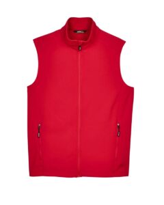 CORE365 CE701 Men’s Cruise Two-Layer Fleece Bonded Soft Shell Vest – Classic Red