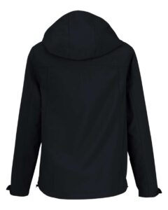 CORE365 CE712W Women’s Barrier Packable Rain Jacket – Black (back)