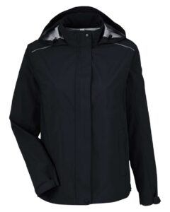 CORE365 CE712W Women’s Barrier Packable Rain Jacket – Black