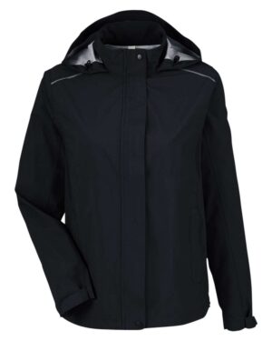 CORE365 CE712W Women’s Barrier Packable Rain Jacket – Black