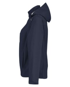 CORE365 CE712W Women’s Barrier Packable Rain Jacket – Classic Navy (side)