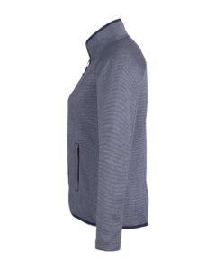 CORE365 CE72W Women’s Venture Heathered Stripe Full-Zip Jacket – Classic Navy/ White (side)
